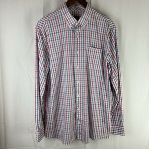 Johnnie O Prep Formance Shirt Large Long Sleeve Button Down Multicolor‎ Plaid